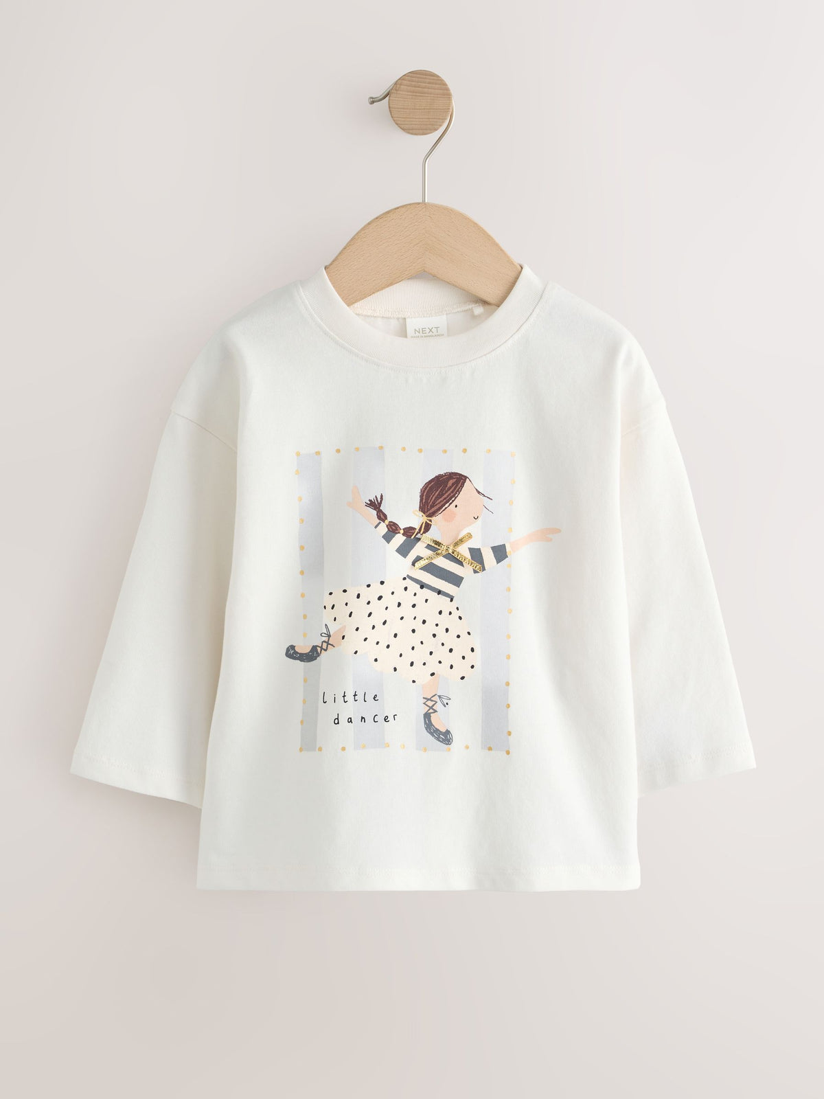 Stripe/Ballet Long Sleeve T-Shirts 4 Pack (3mths-7yrs) - image 5