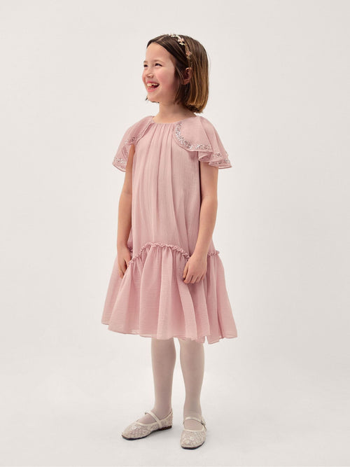 Monsoon Pale Pink Elena Sequin Swing Party Dress image 1