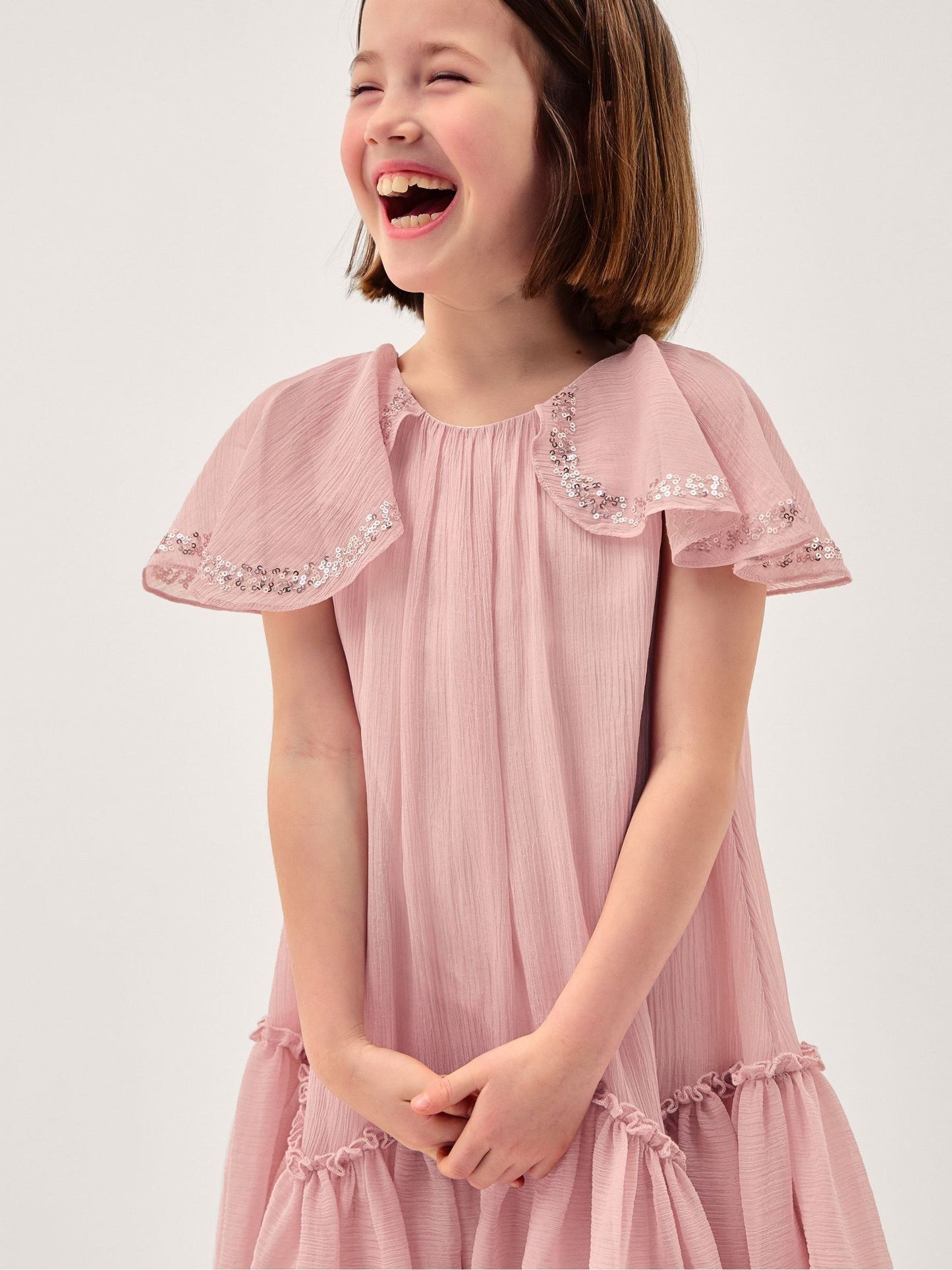 Monsoon Pale Pink Elena Sequin Swing Party Dress image 2