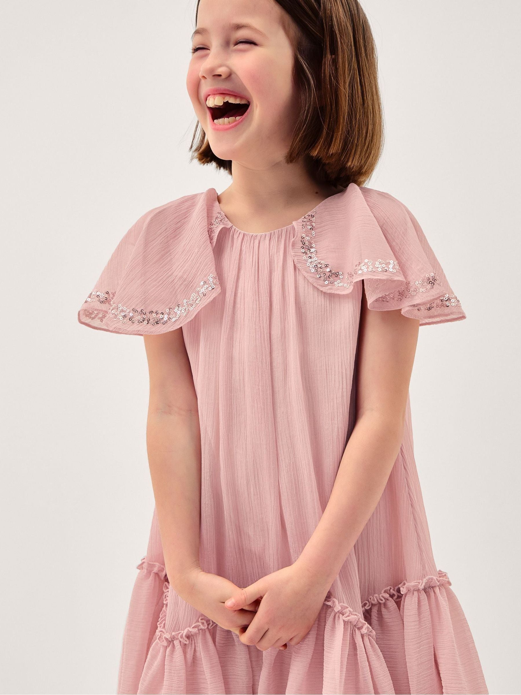 Monsoon Pale Pink Elena Sequin Swing Party Dress image 2