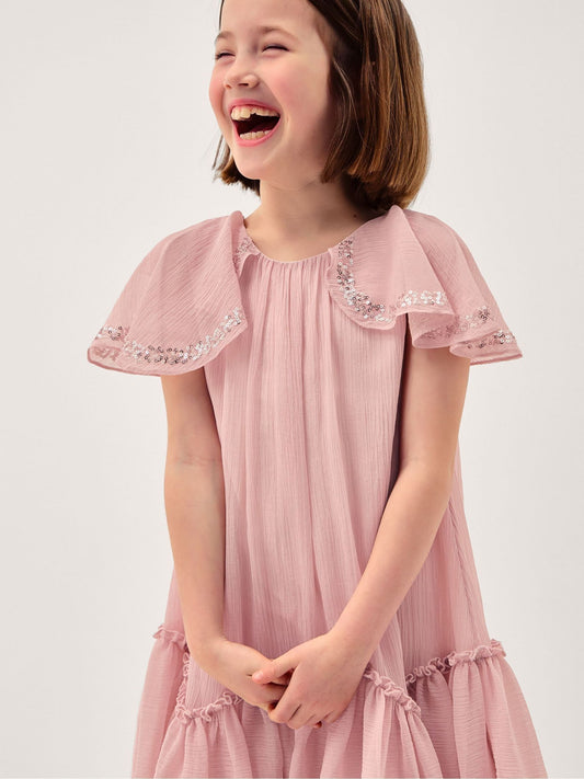 Monsoon Pale Pink Elena Sequin Swing Party Dress image 2