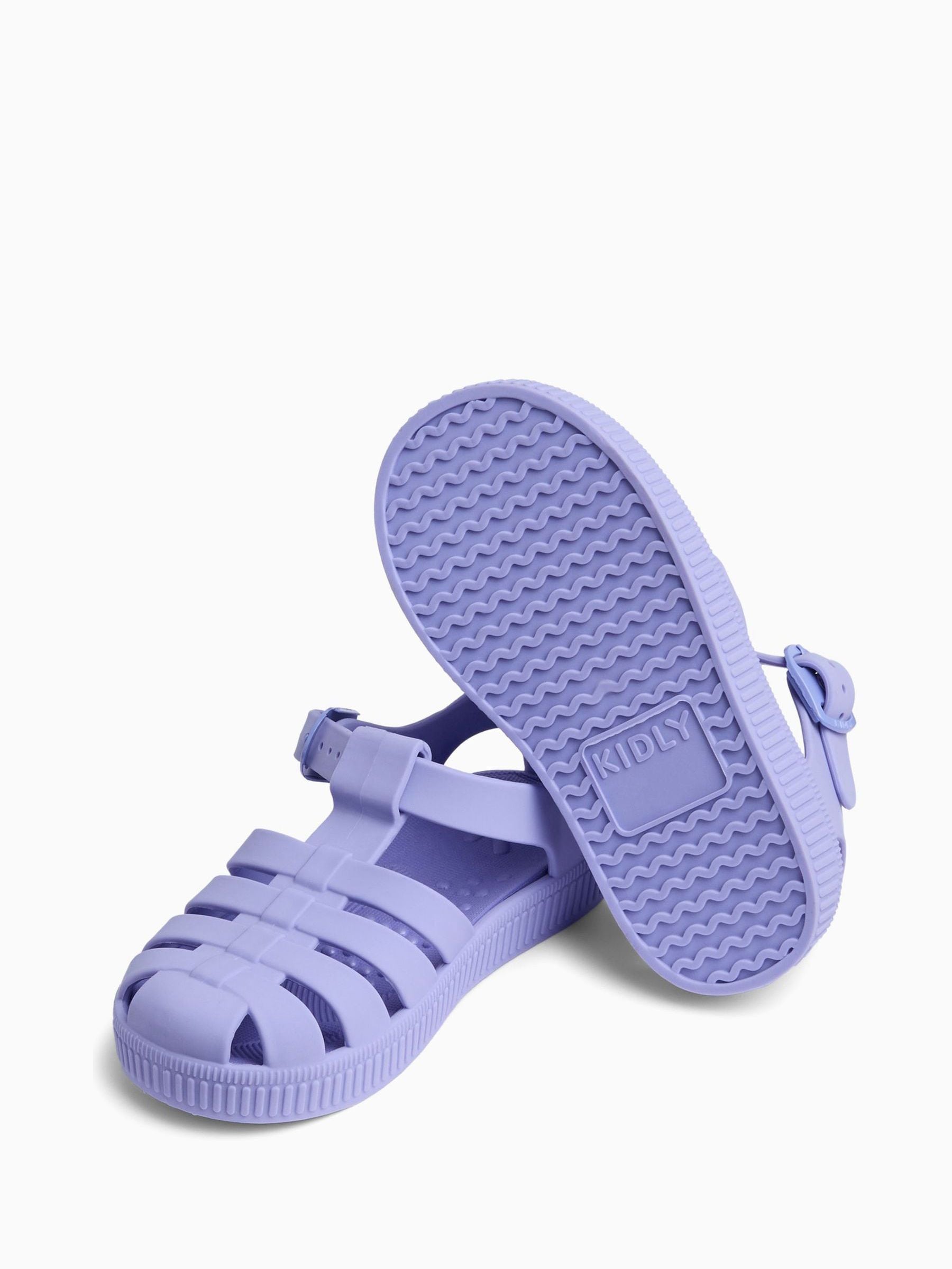 KIDLY by MORI Purple Soft Comfy Jelly Sandals image 5