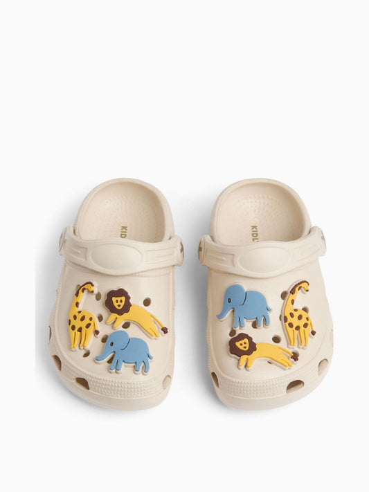 KIDLY by MORI Cream Soft Foam Clog Safari Sandals image 2