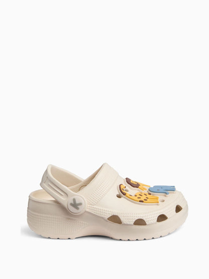 KIDLY by MORI Cream Soft Foam Clog Safari Sandals image 3