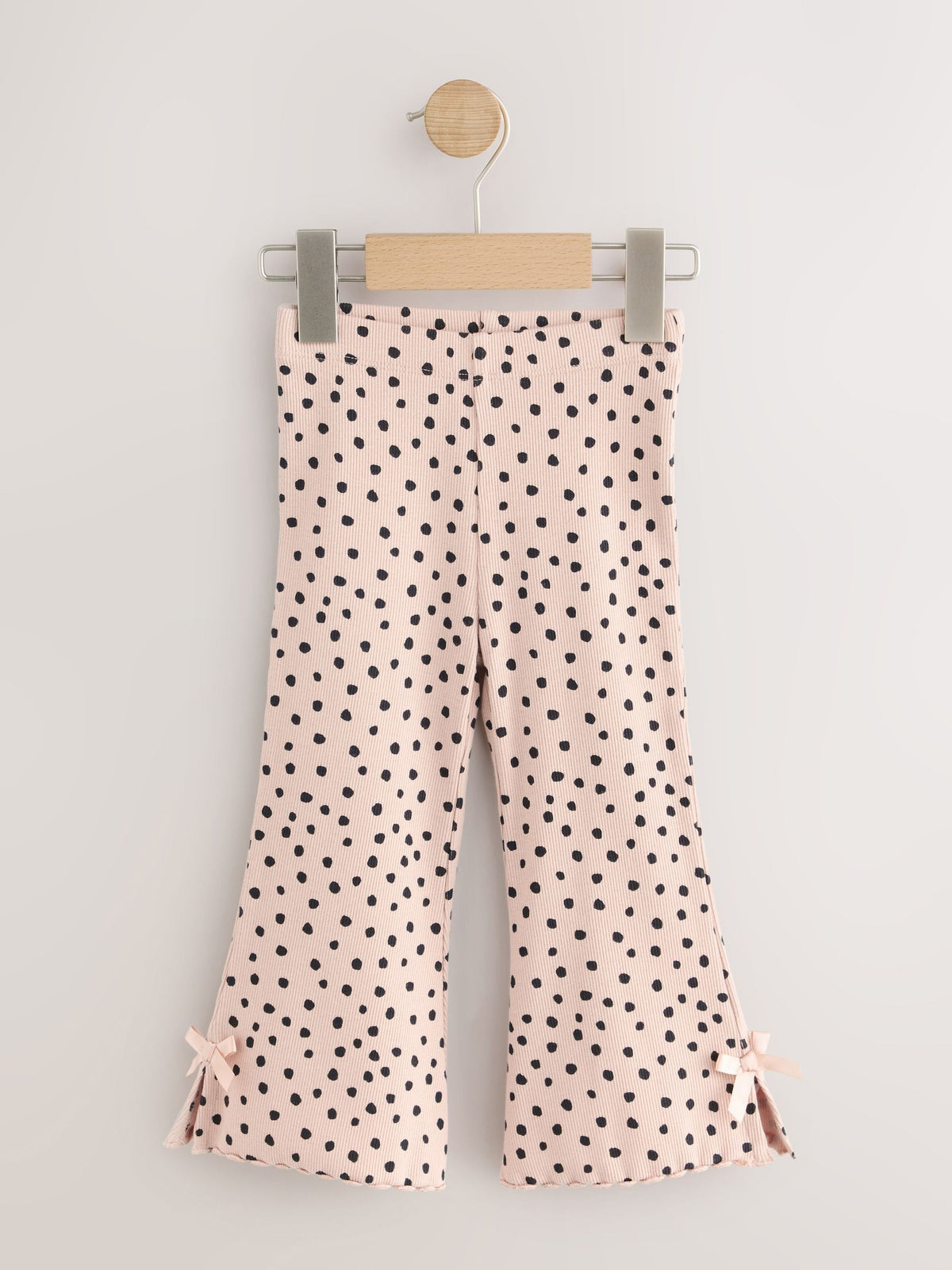 Neutral/Stripe/Spot Rib Flare Leggings 4 Pack (3mths-7yrs) - image 4