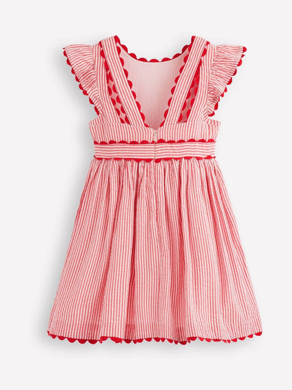 Boden Pink Ric Rac Trim Flutter Dress image 2