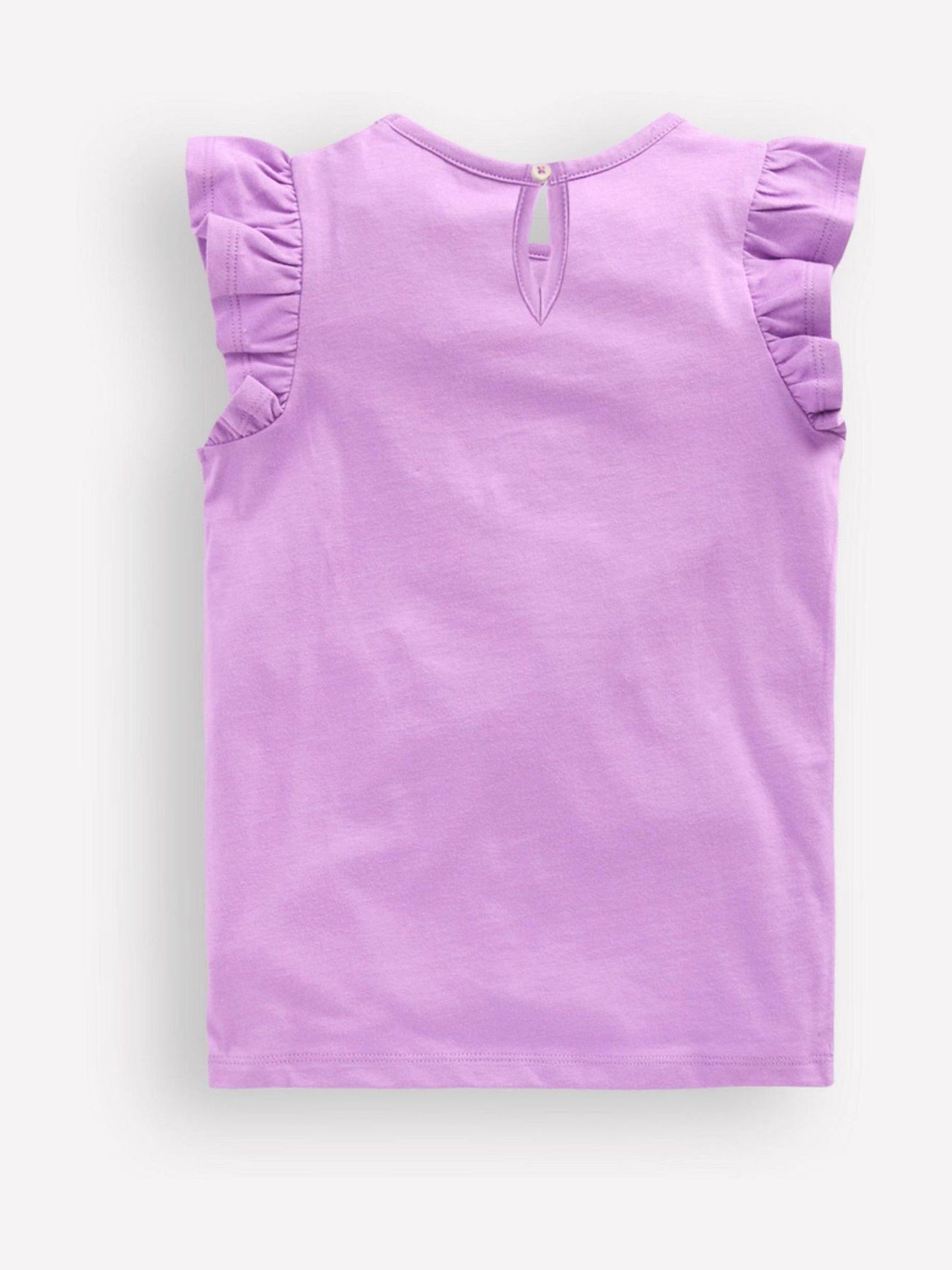 Boden Purple Short Sleeve Frill Logo Top image 2