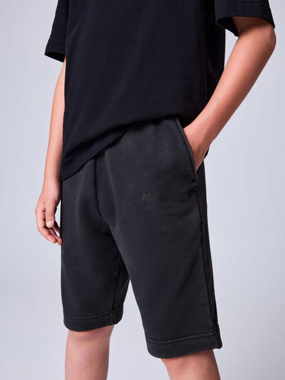 Dsiney Kidz - smALLSAINTS Washed Black Underground Sweat Shorts image 1