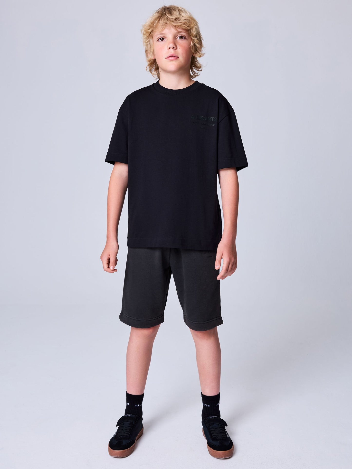 Dsiney Kidz - smALLSAINTS Washed Black Underground Sweat Shorts image 3