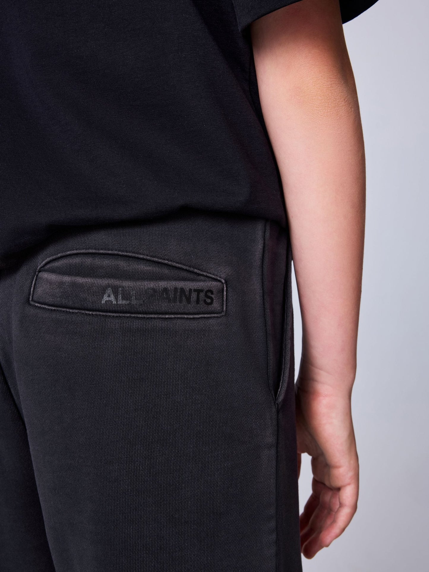Dsiney Kidz - smALLSAINTS Washed Black Underground Sweat Shorts image 5