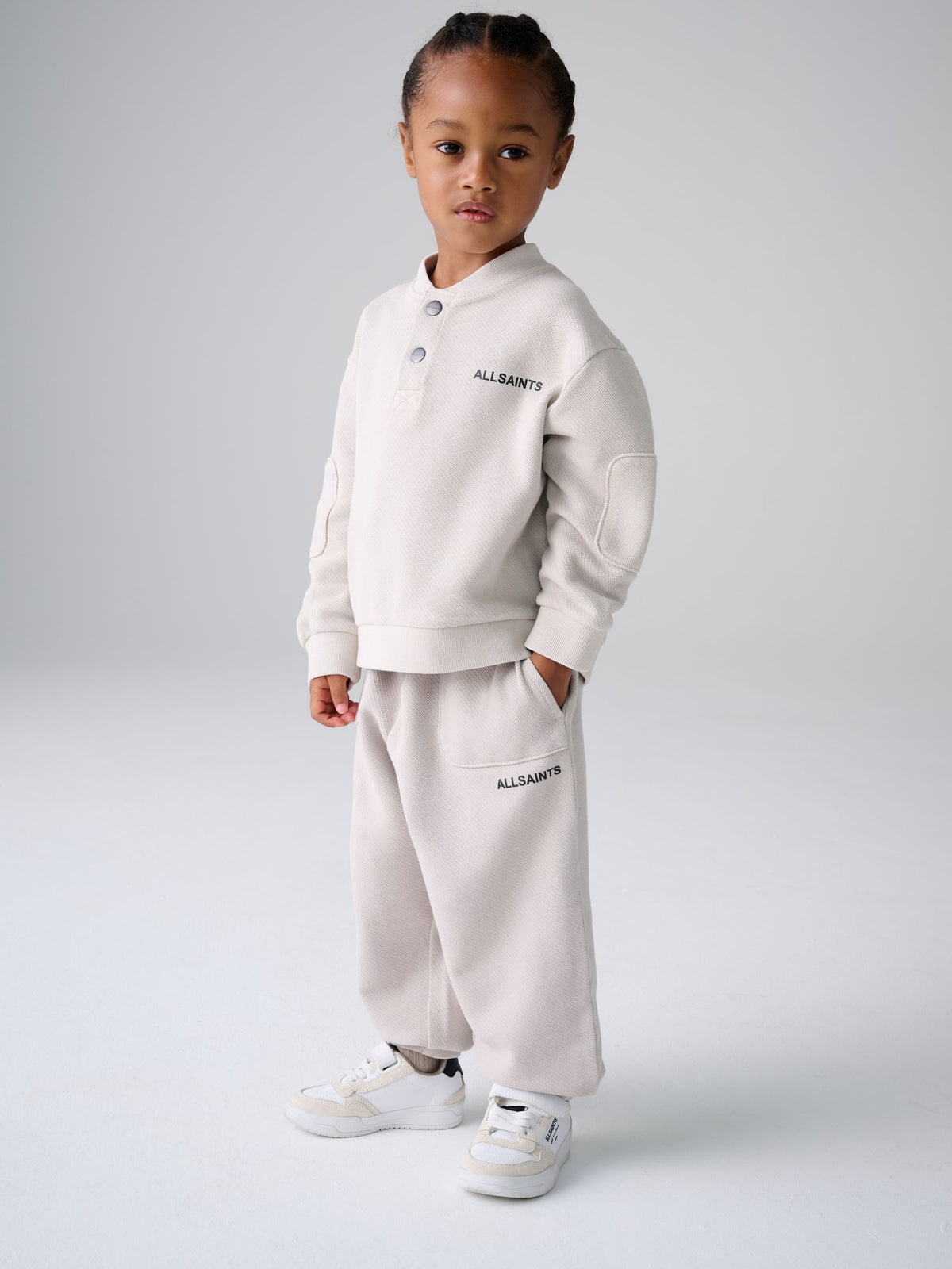 smALLSAINTS Grey Baseball Top and Joggers Set - image 1