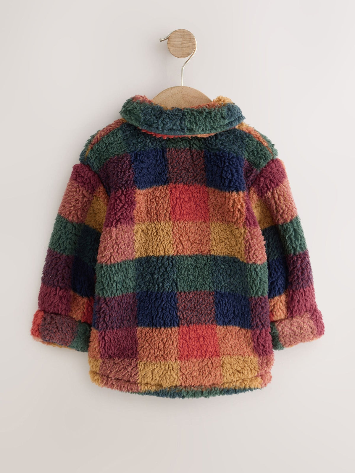Dsiney Kidz - Multi Coloured Check Borg Fleece Shacket (3mths-7yrs) image 3