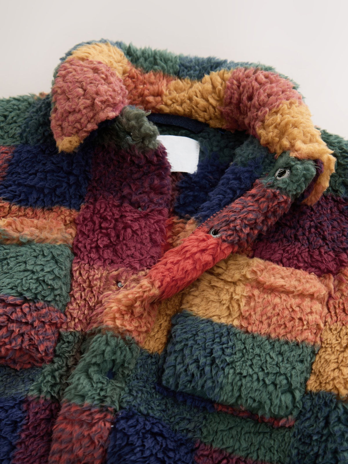 Dsiney Kidz - Multi Coloured Check Borg Fleece Shacket (3mths-7yrs) image 5