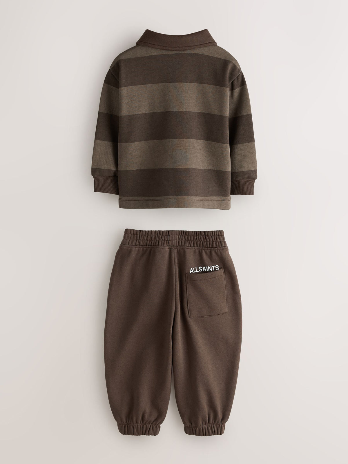 smALLSAINTS Brown Striped Rugby Top And Joggers Set - image 9
