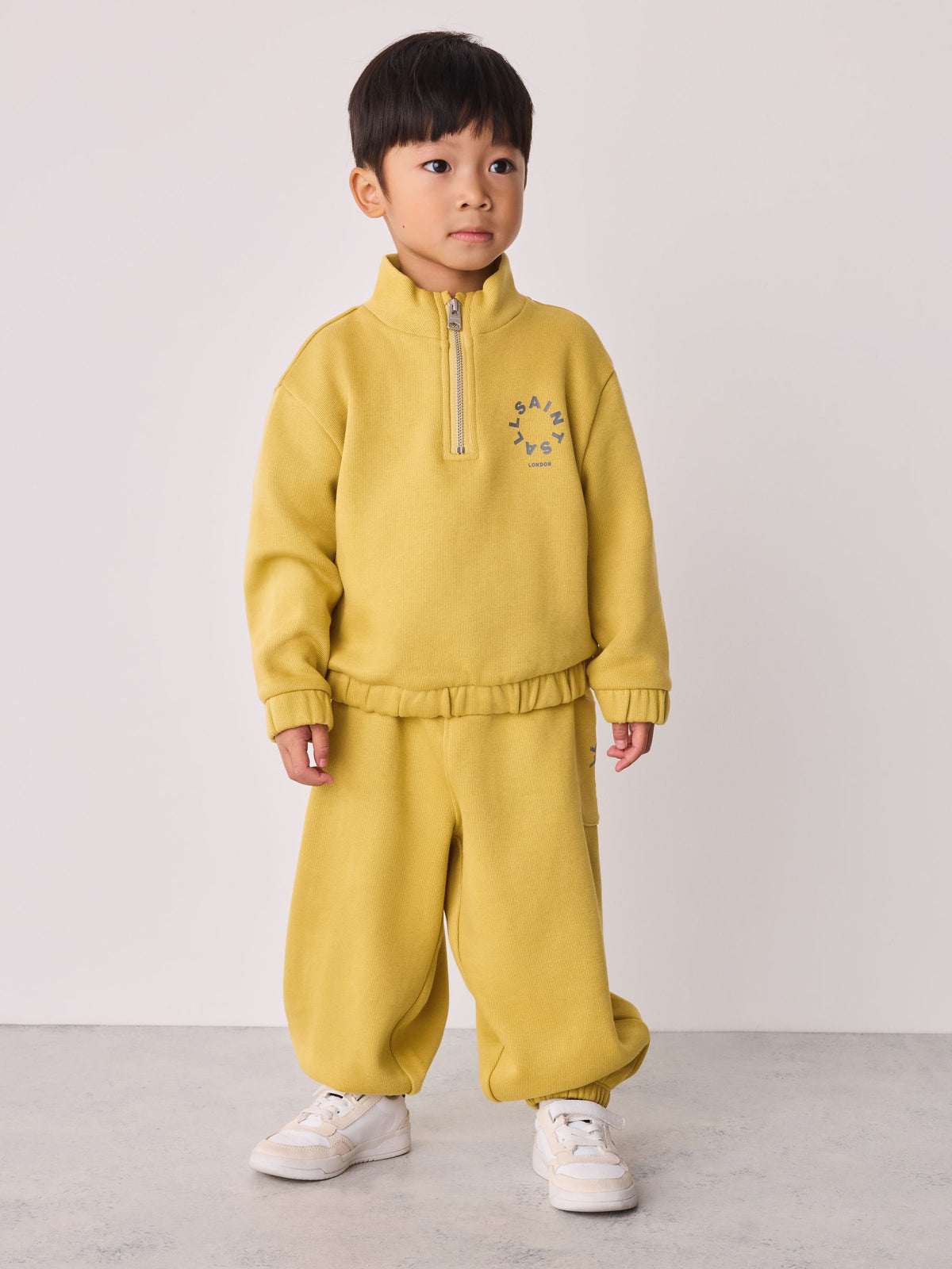 smALLSAINTS Yellow Tierra Funnel Neck Sweater and Joggers Set - image 1