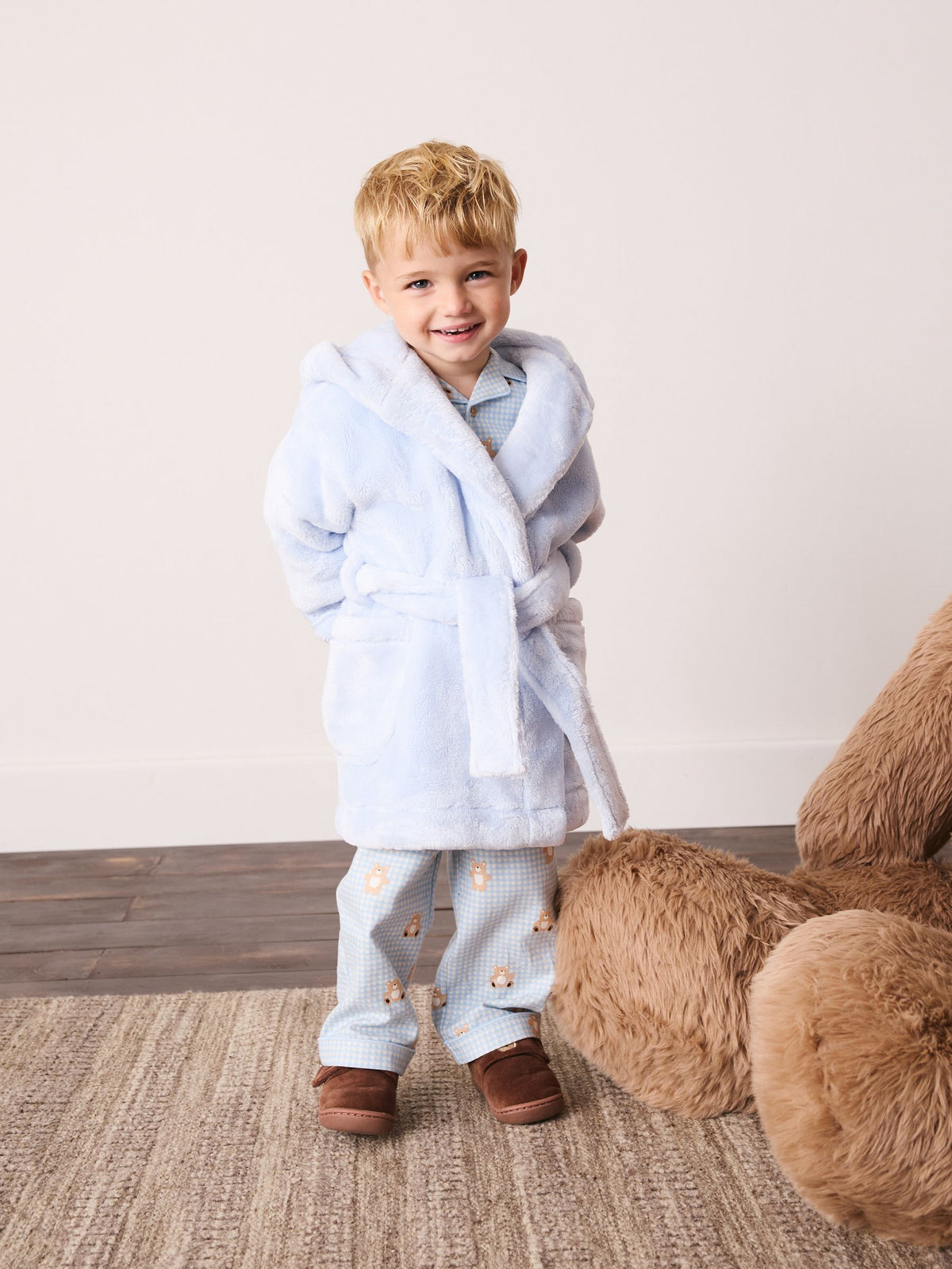 Pale Blue Fleece Robe (9mths-8yrs) - image 1