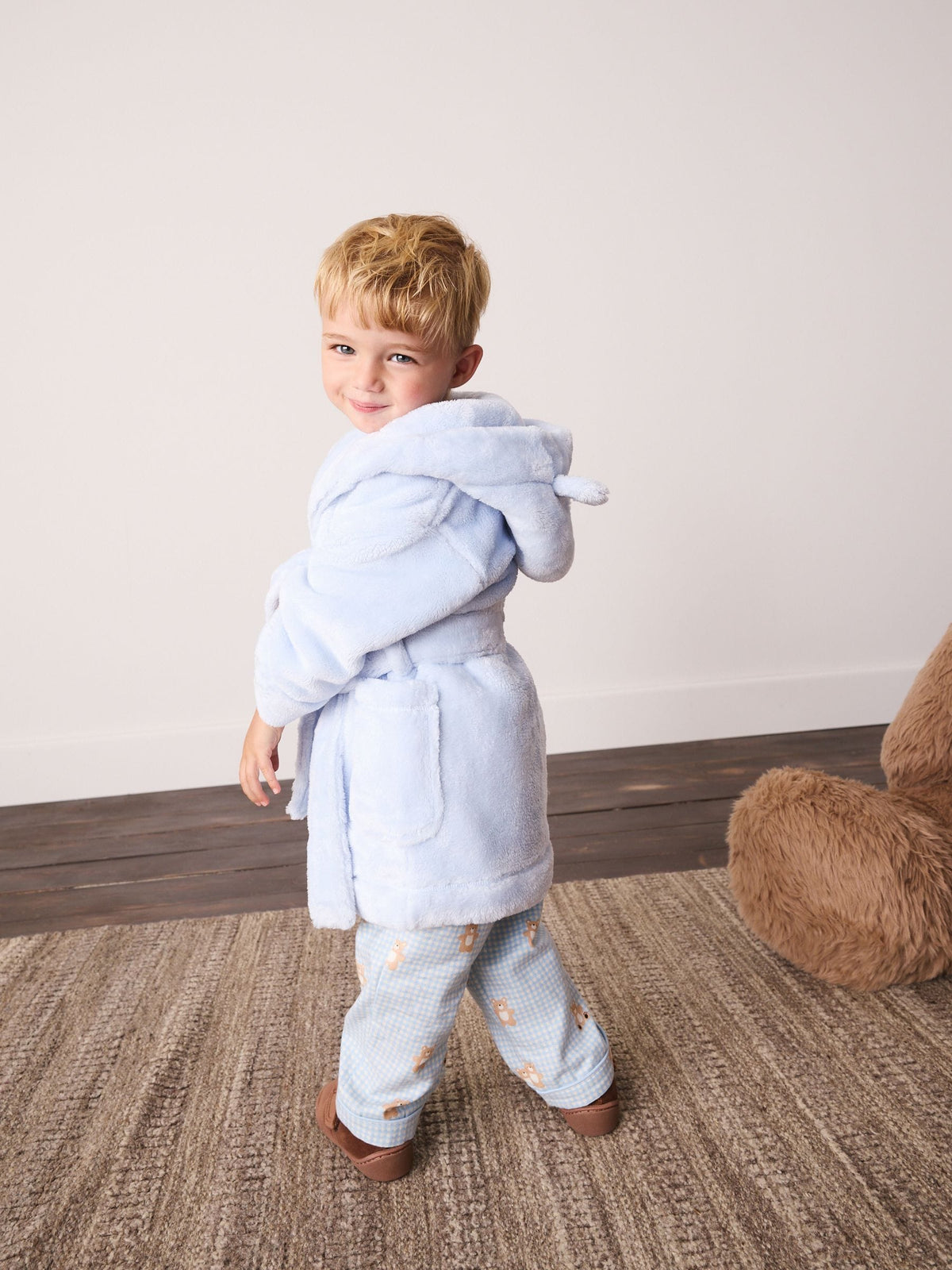 Pale Blue Fleece Robe (9mths-8yrs) - image 3