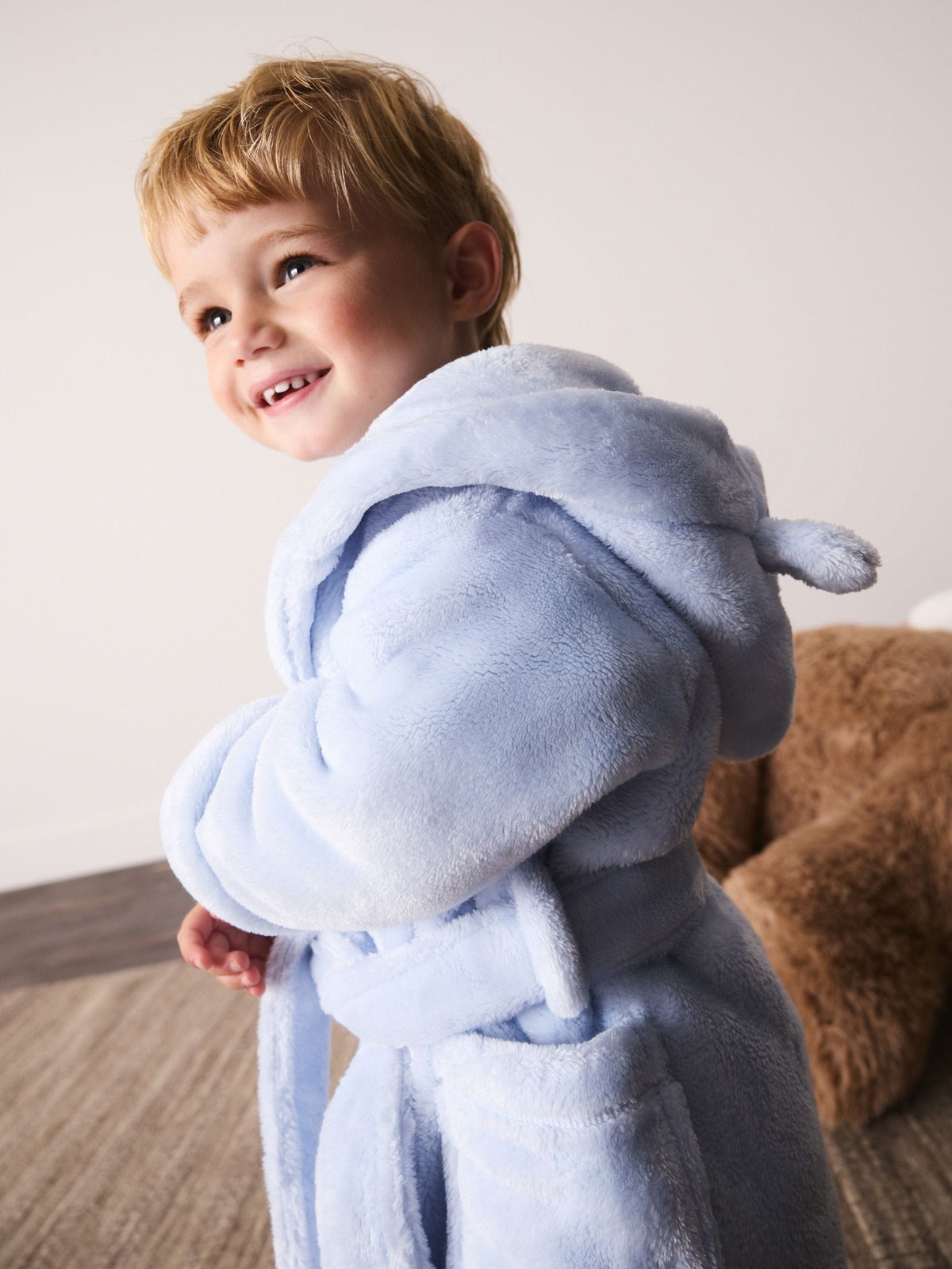 Pale Blue Fleece Robe (9mths-8yrs) - image 5