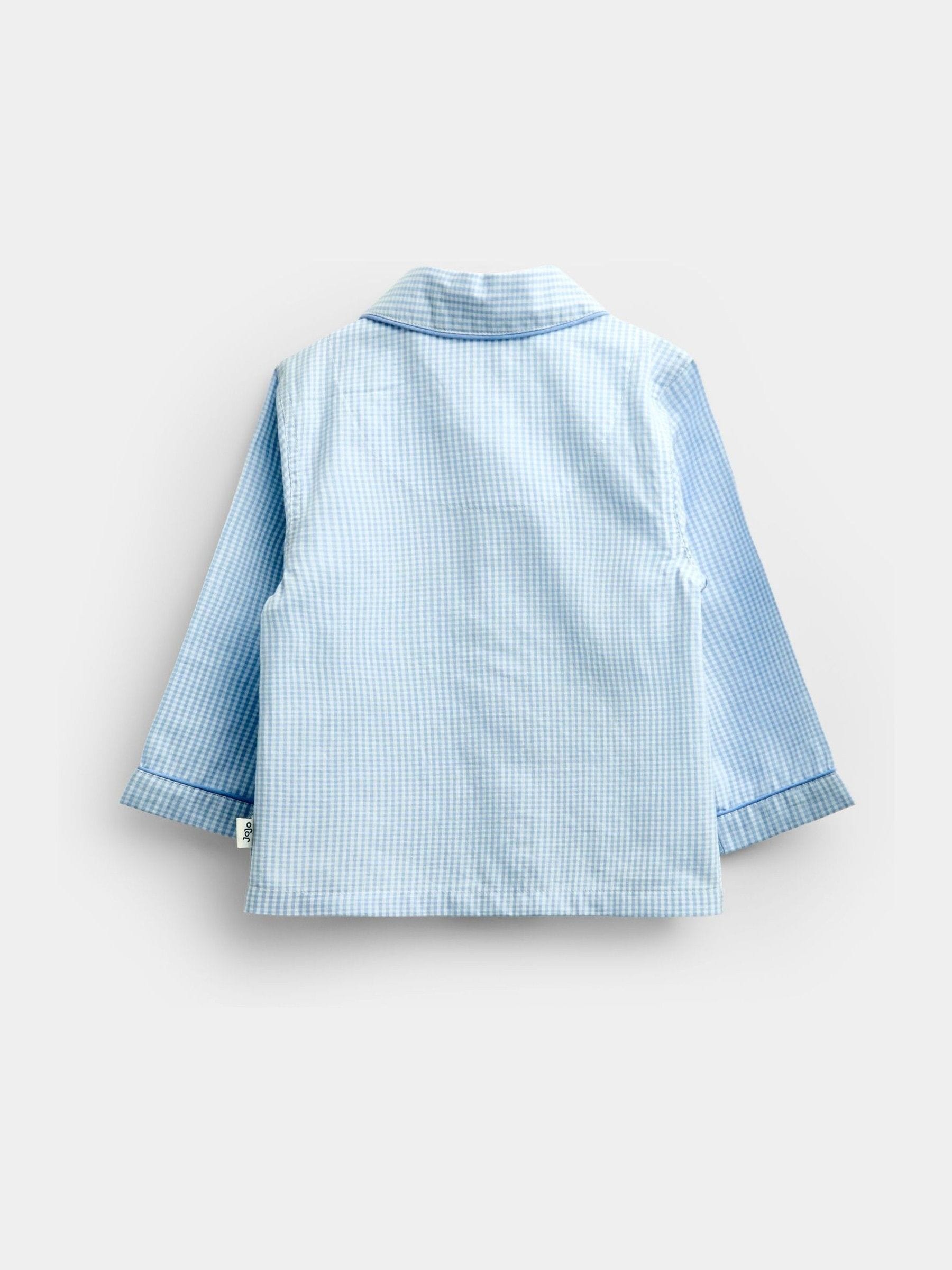 Dsiney Kidz - JoJo Maman Bébé Blue Peter Rabbit Gingham Woven Pyjamas image 3