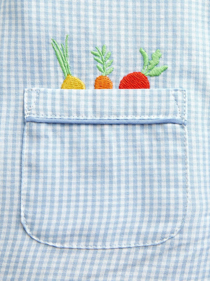 Dsiney Kidz - JoJo Maman Bébé Blue Peter Rabbit Gingham Woven Pyjamas image 7