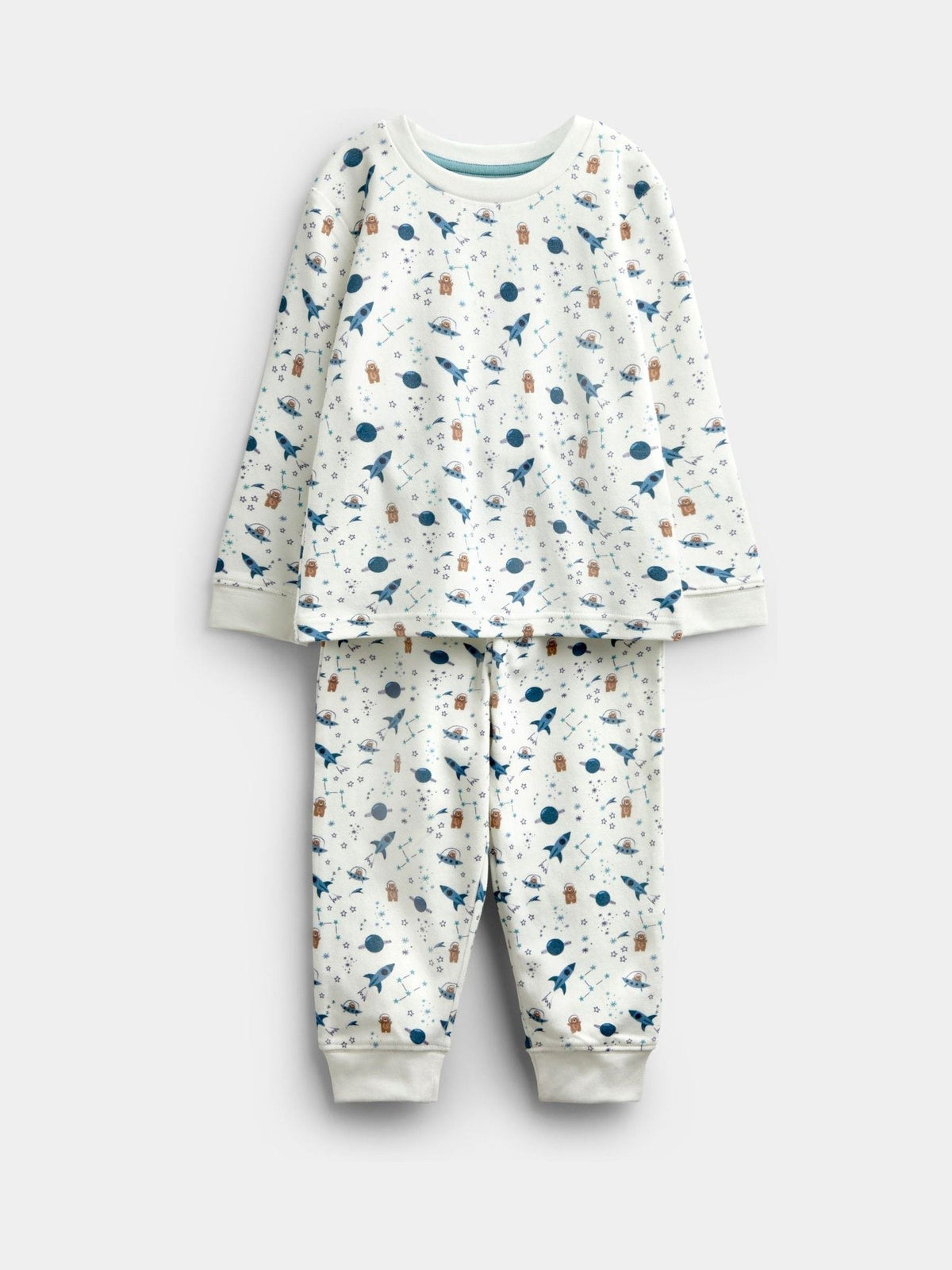 JoJo Maman Bébé Blue Bear 2-Pack Jersey Pyjamas - image 2