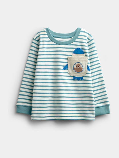 JoJo Maman Bébé Blue Bear 2-Pack Jersey Pyjamas - image 5