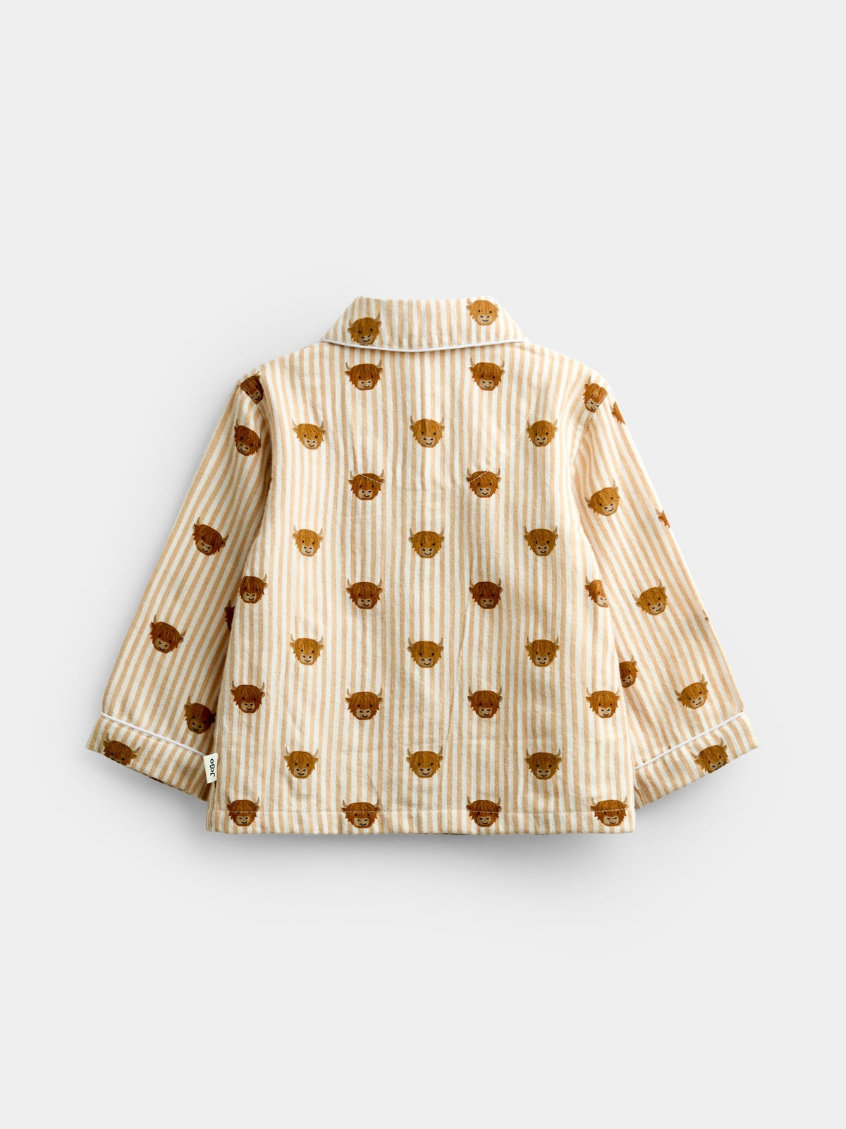 JoJo Maman Bébé Stone Highland Cow Stripe Woven Pyjamas - image 3
