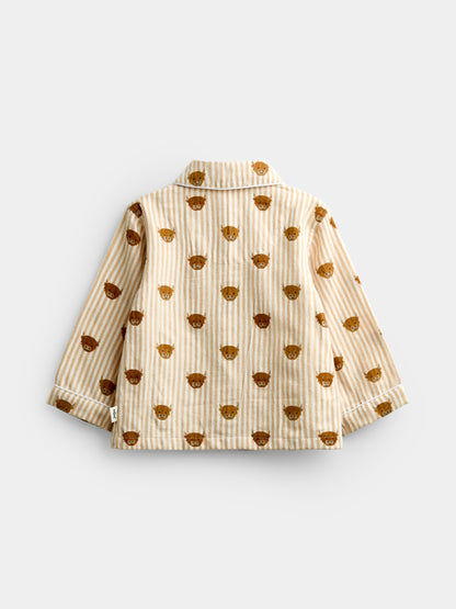 JoJo Maman Bébé Stone Highland Cow Stripe Woven Pyjamas - image 3