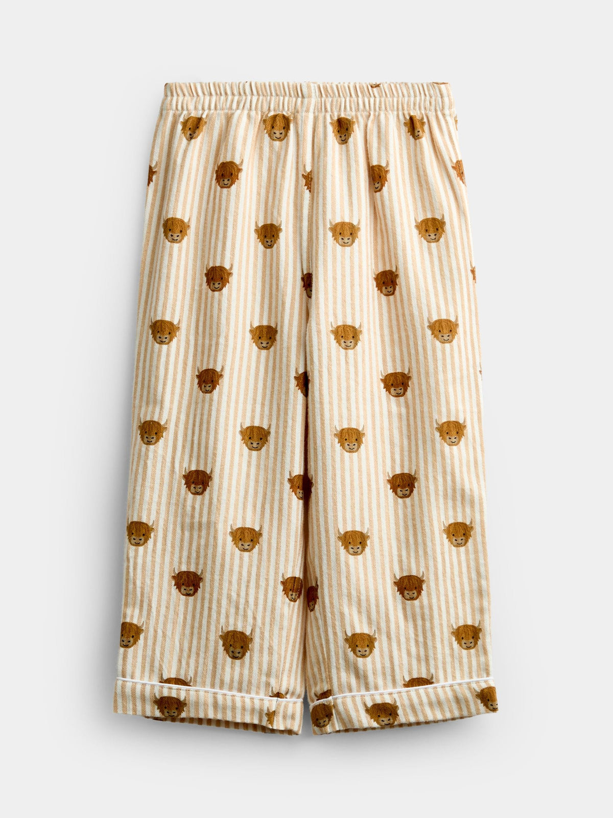 JoJo Maman Bébé Stone Highland Cow Stripe Woven Pyjamas - image 4