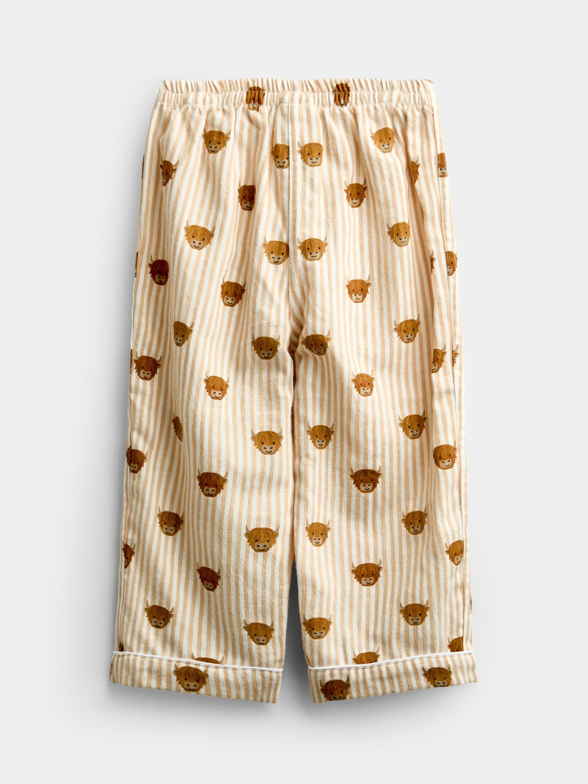 JoJo Maman Bébé Stone Highland Cow Stripe Woven Pyjamas - image 5