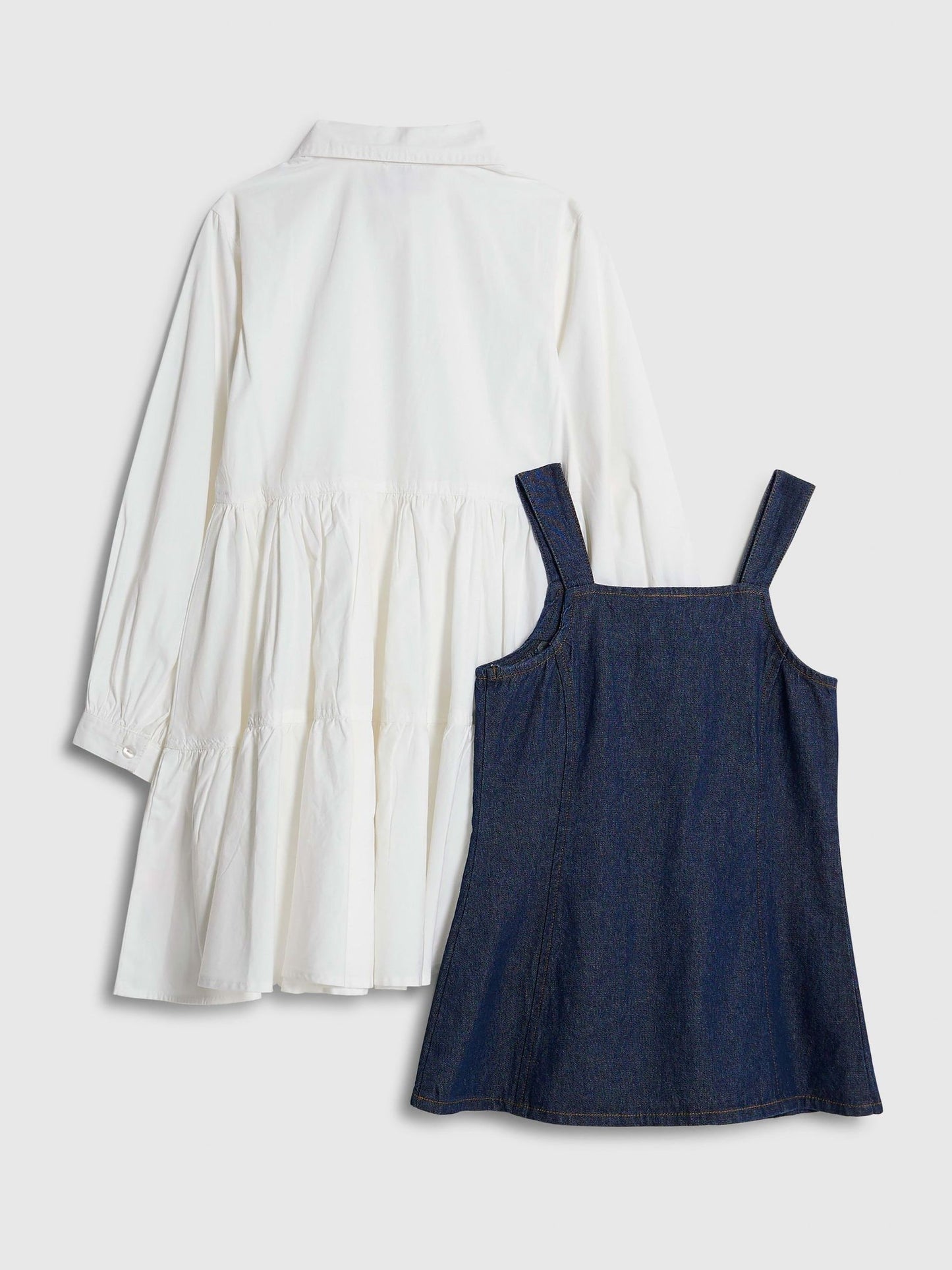 River Island Blue Denim Waistcoat Shirt Dress image 5