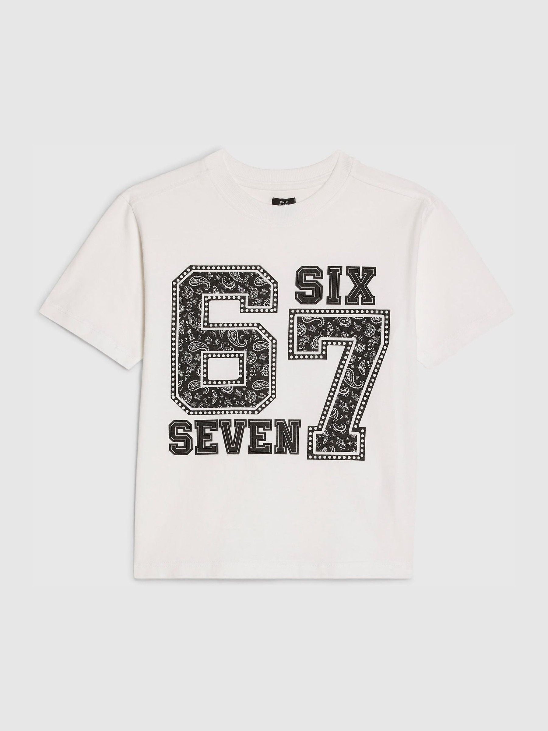 Dsiney Kidz - River Island White 67 Bandana T-Shirt image 1