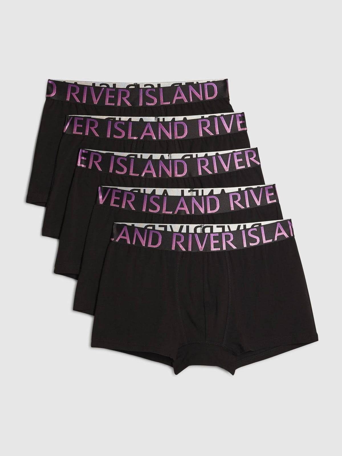 Dsiney Kidz - River Island Black Ombre Metallic Waistband Trunks 12 Pack image 1