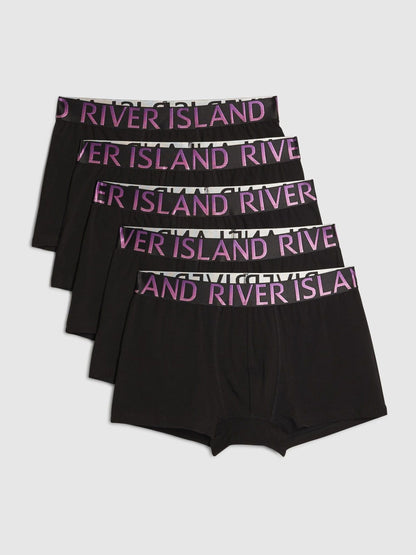 Dsiney Kidz - River Island Black Ombre Metallic Waistband Trunks 12 Pack image 1