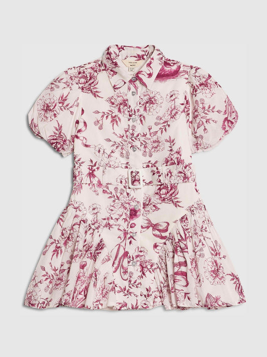 River Island White Floral Print Prom Dress image 1