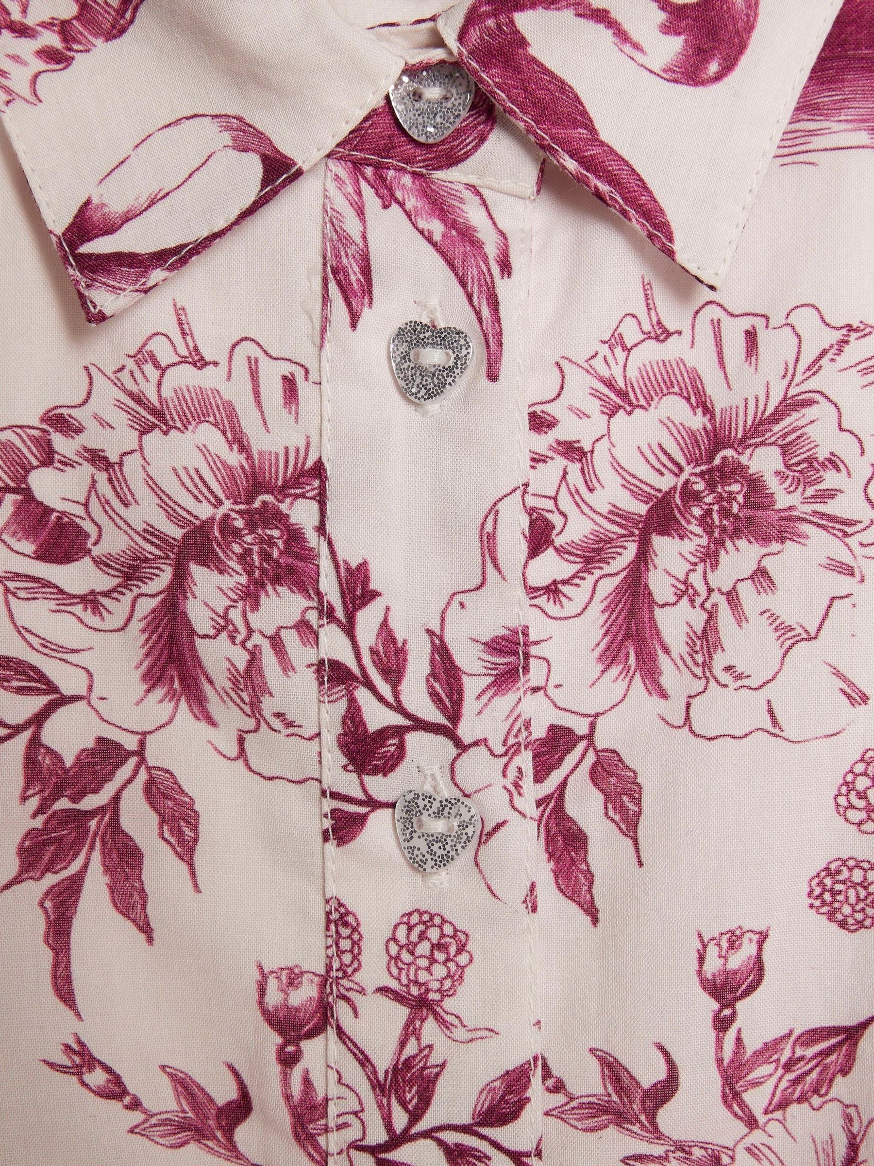 River Island White Floral Print Prom Dress image 3