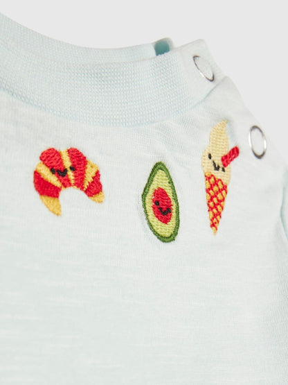 River Island Blue Stripe Abbie Rosie Dungarees & Top Set image 4