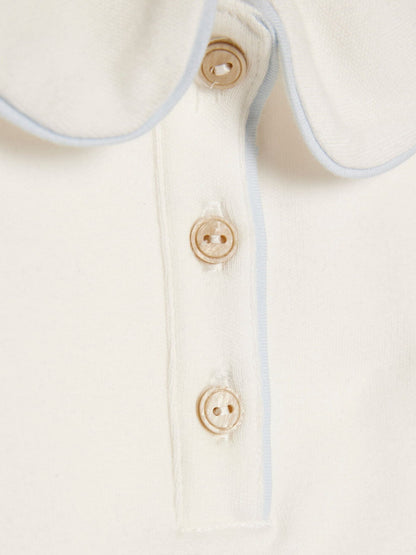 River Island Blue Long Sleeve Polo Shirt & Dungarees Set image 4