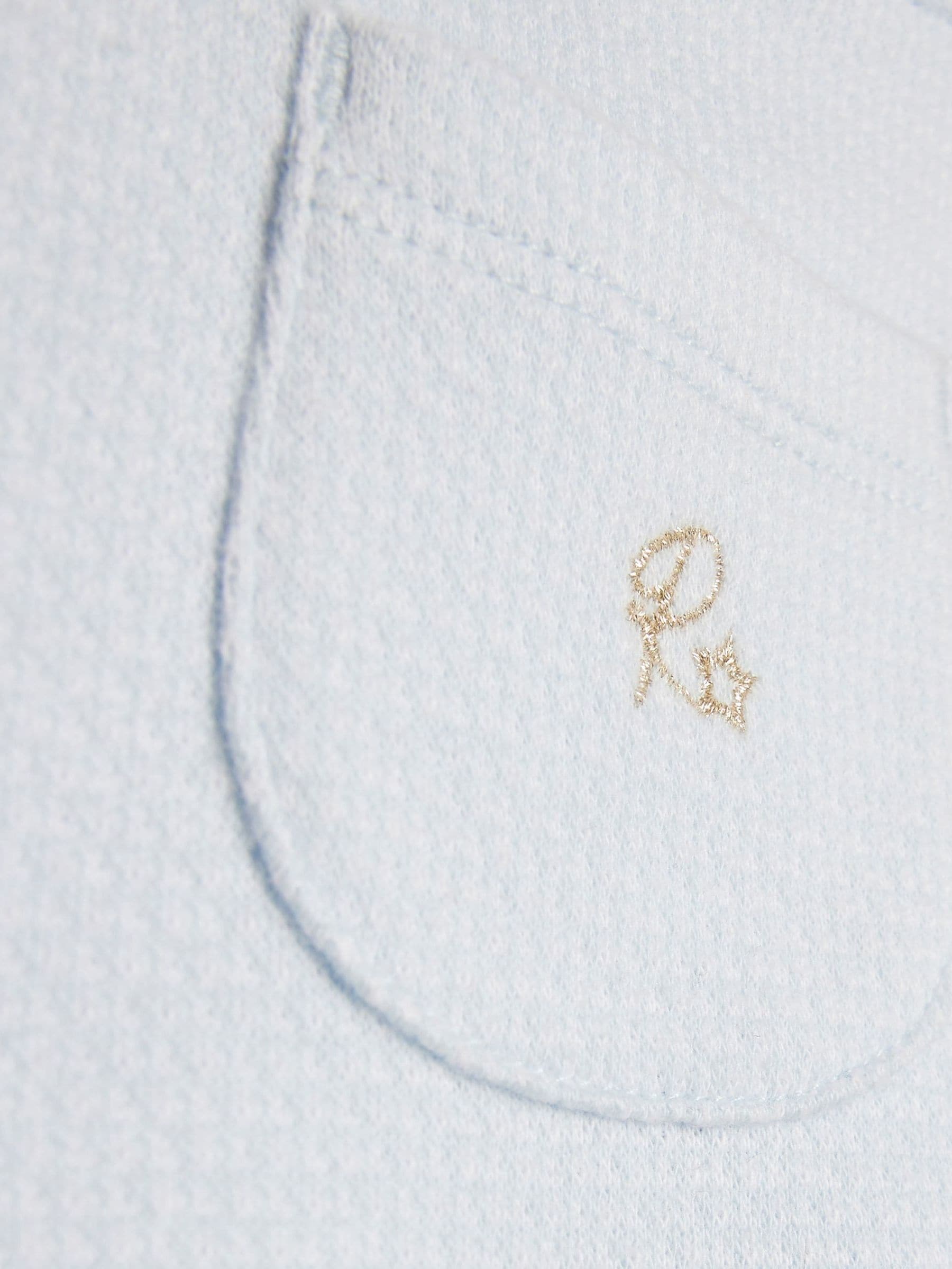 River Island Blue Long Sleeve Polo Shirt & Dungarees Set image 5