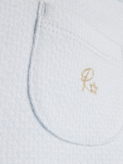 River Island Blue Long Sleeve Polo Shirt & Dungarees Set image 5