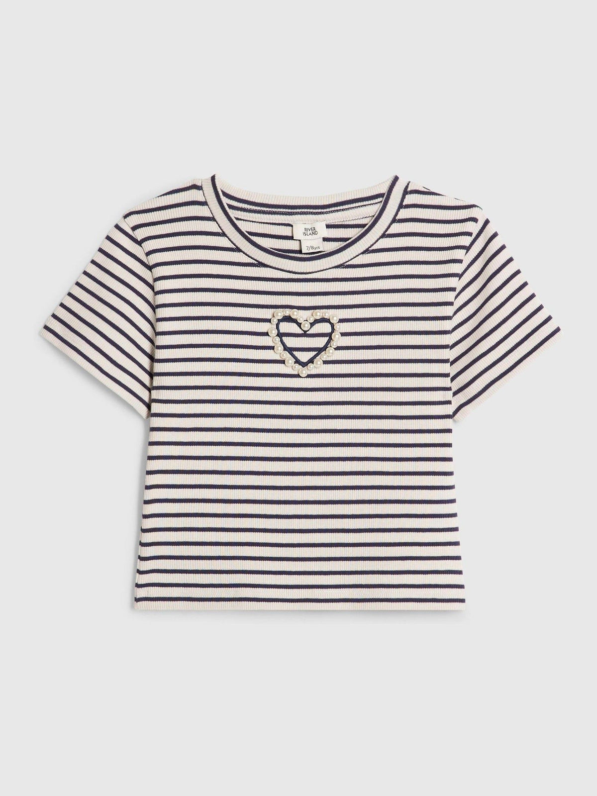 Dsiney Kidz - River Island Blue Stripe Heart Baby T-Shirt image 1