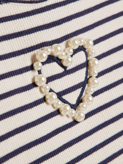 Dsiney Kidz - River Island Blue Stripe Heart Baby T-Shirt image 3