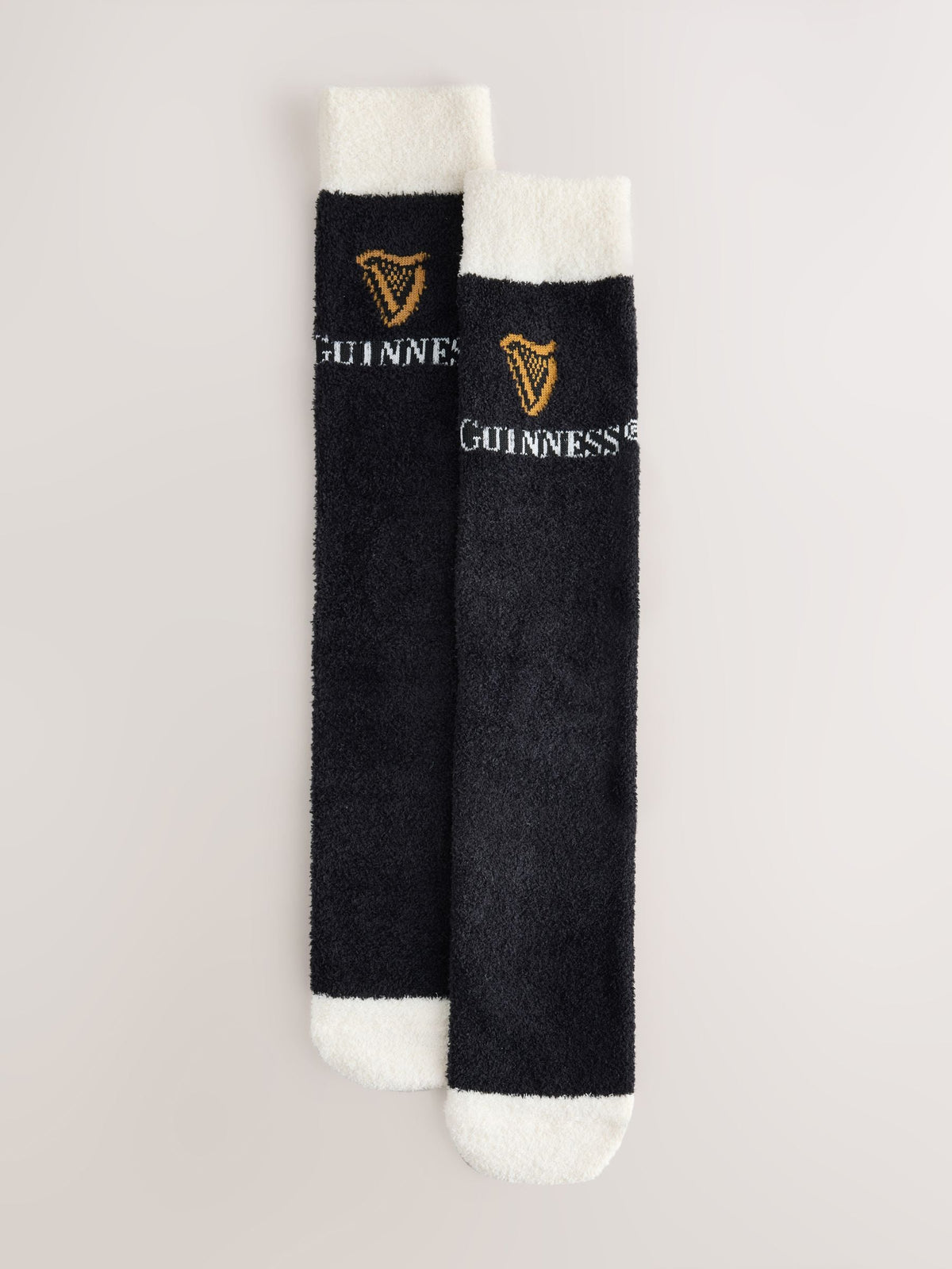 Black/White Guinness Fluffy Novelty Socks in Box 1 Pack - image 5