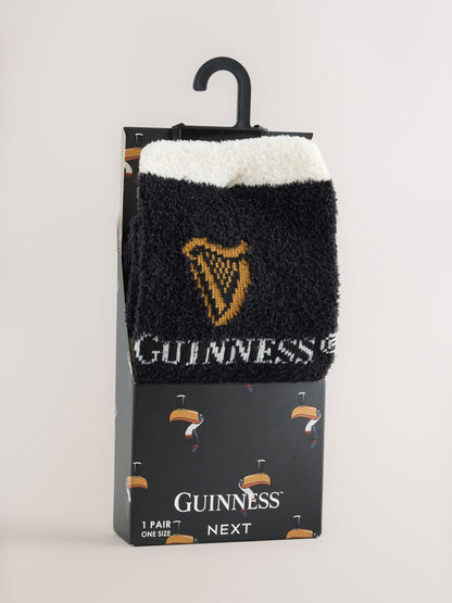 Black/White Guinness Fluffy Novelty Socks in Box 1 Pack - image 6
