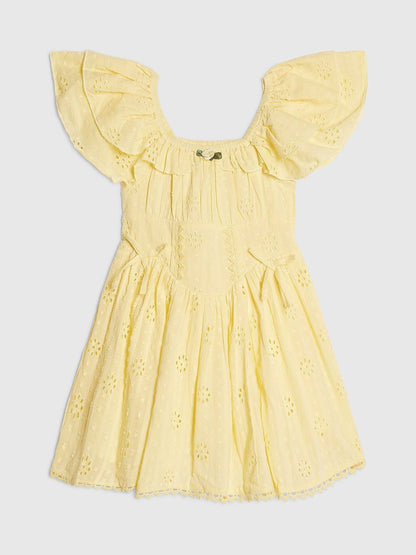 Dsiney Kidz - River Island Yellow Broderie Rosette Dress image 1