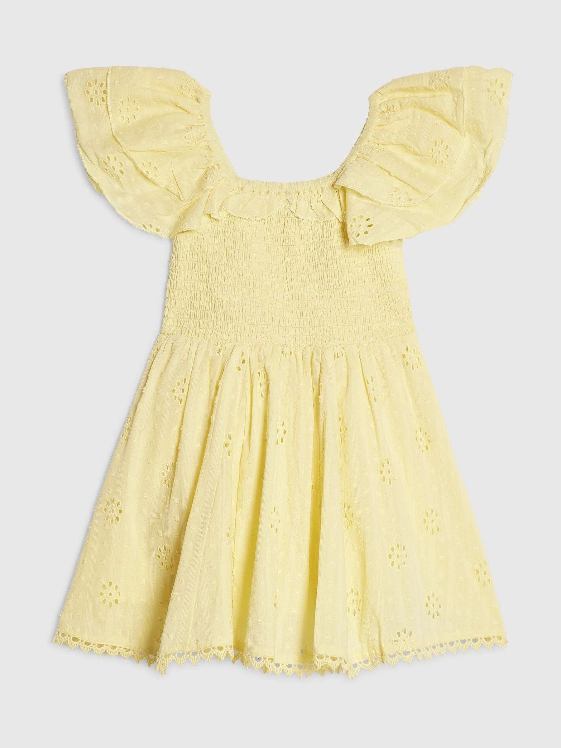 Dsiney Kidz - River Island Yellow Broderie Rosette Dress image 2