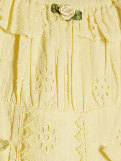 Dsiney Kidz - River Island Yellow Broderie Rosette Dress image 4