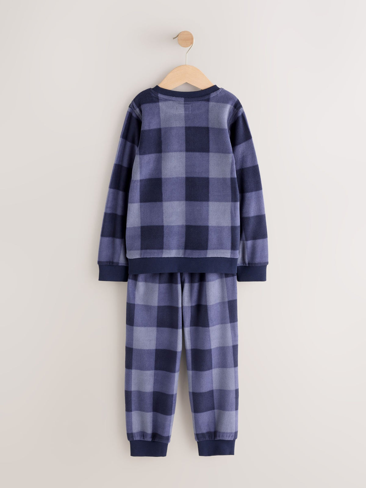 Blue Check Cosy Fleece Pyjamas Set (3-16yrs) - image 2