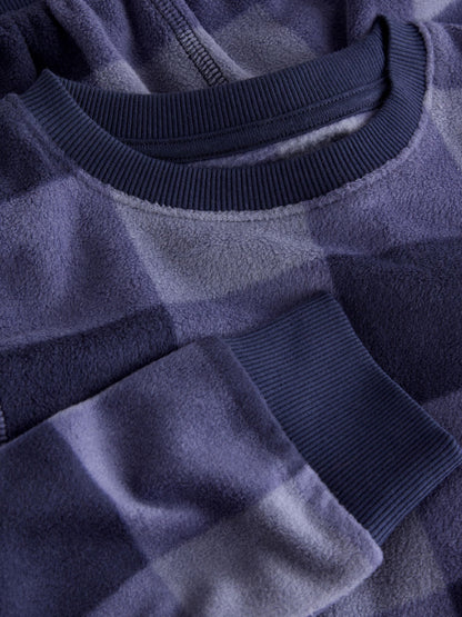 Blue Check Cosy Fleece Pyjamas Set (3-16yrs) - image 3
