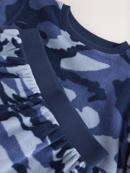 Blue Camo Printed Cosy Fleece Pyjamas (3-16yrs) - image 6